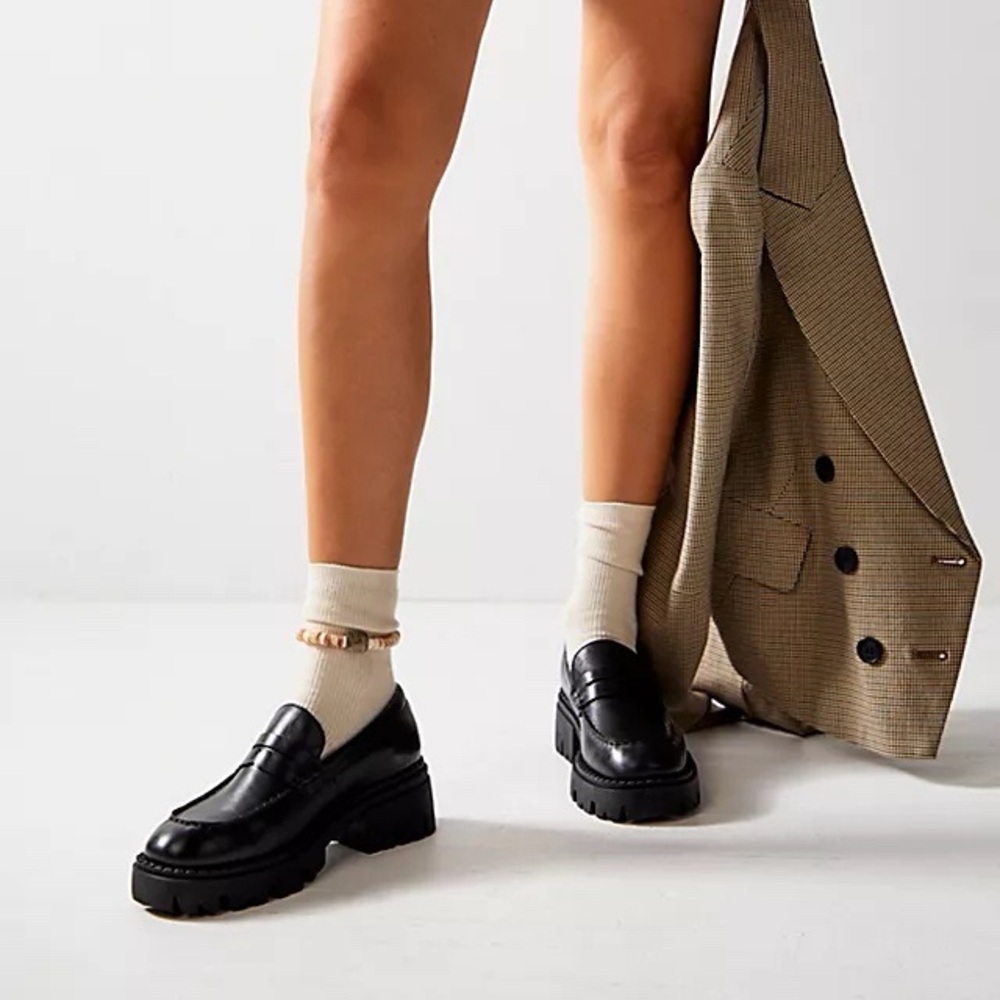 Free People Black Loafers